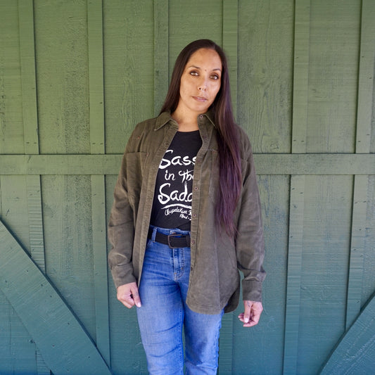 Retro Corduroy Boyfriend Shirt