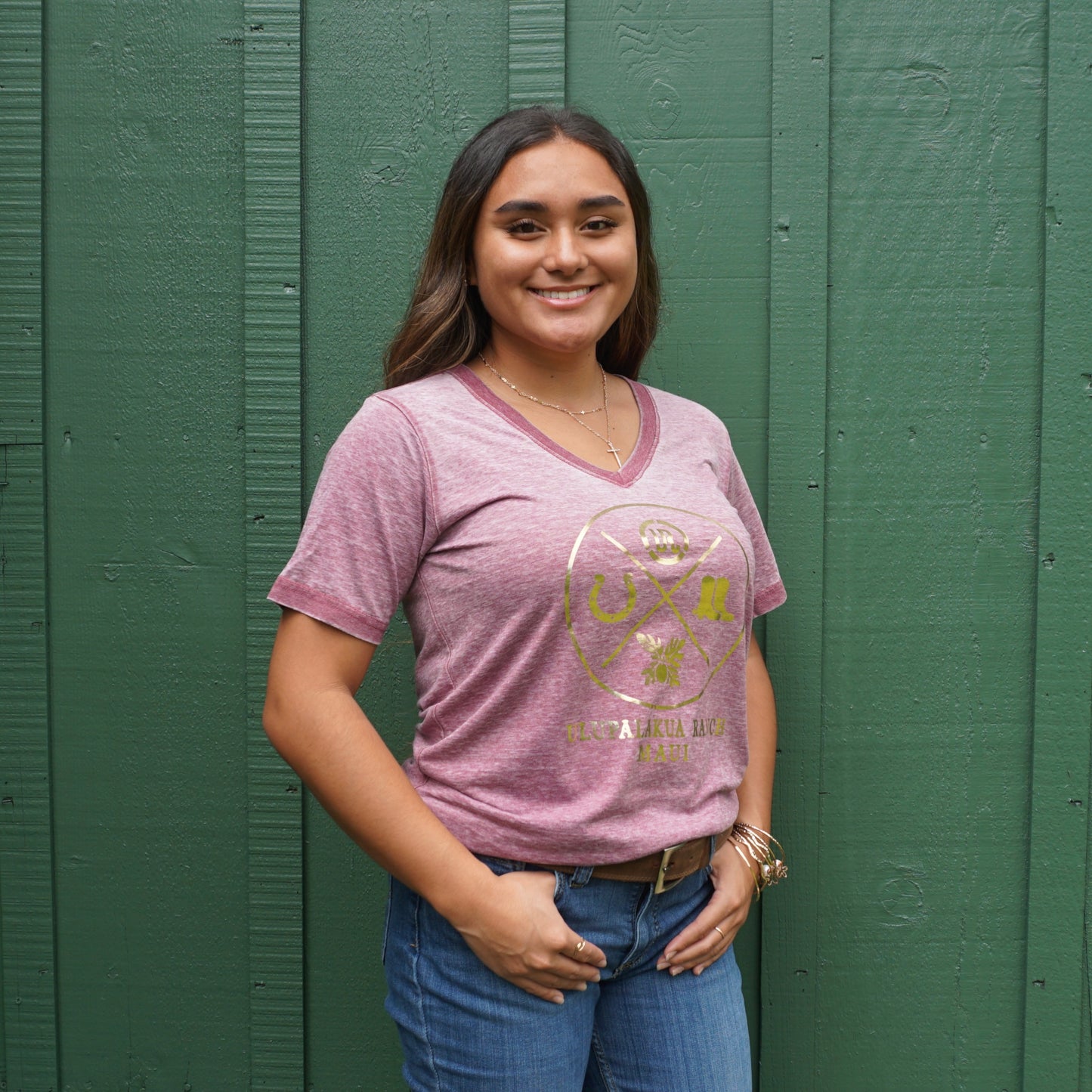 UR Gold Foil V-Neck Shirt