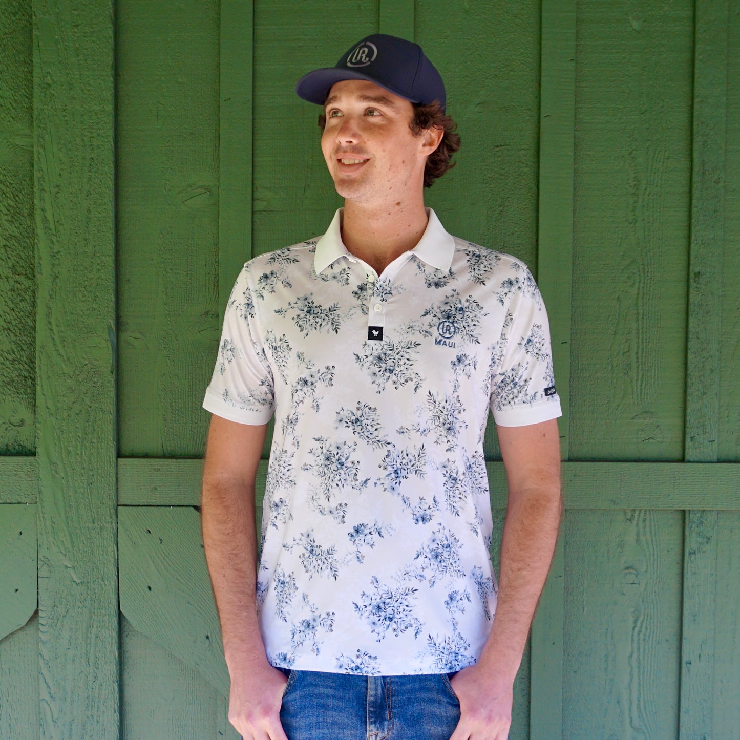 Moonlit Bloom Golf Shirt